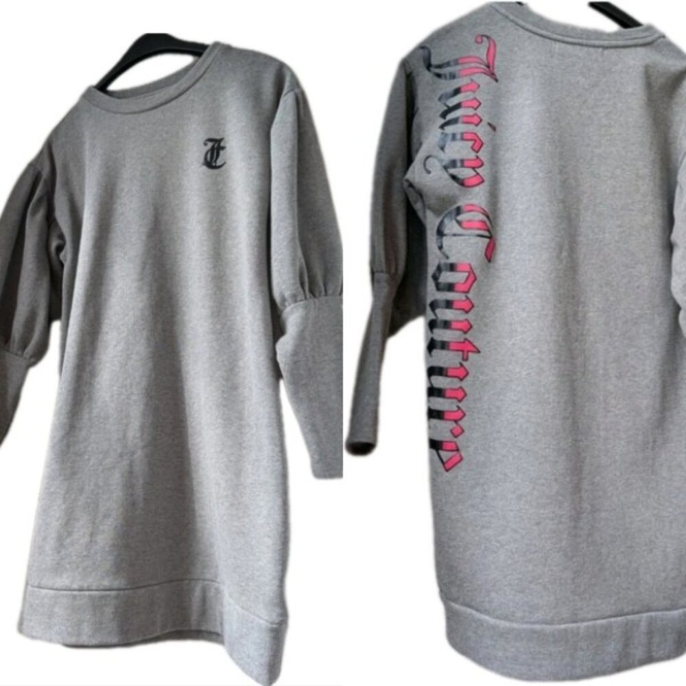 JUICY COUTURE Dress Size M Sweatshirt Dress Y2K Long Sleeve Dress 90s 90sbaby